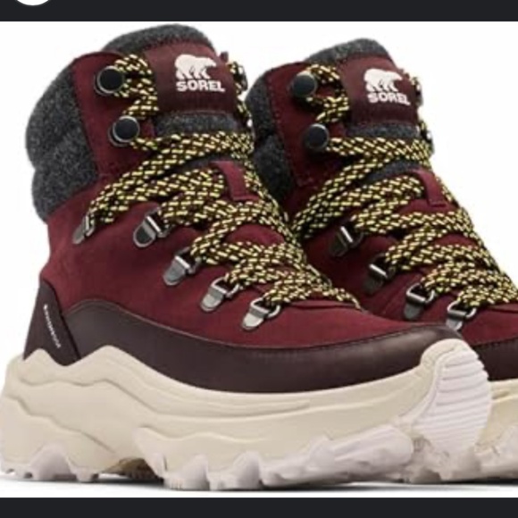 SOREL Kinetic Breakthru Conquest Waterproof Sneaker Boots Cider/ Bloodstone 11 - Picture 2 of 15